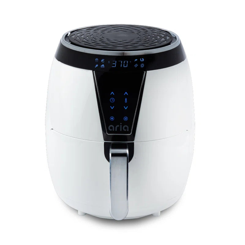 Aria 4.7 Liter Air Fryer Toxin-Free and 8-In-1 Cooking Presets with Recipe Book